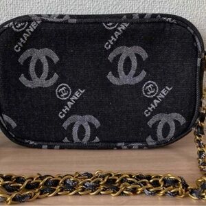 VIP Black and Gold Crossbody Bag